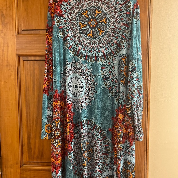 Colorful Mandala Print Women's Dress w/POCKETS!! - Picture 4 of 4